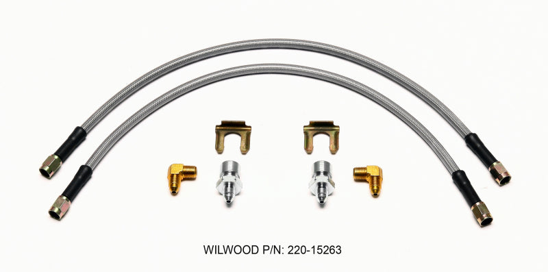 Wilwood Flexline Kit 18inch M10x1.50 IF 1/8-27 NPT 90 Degree