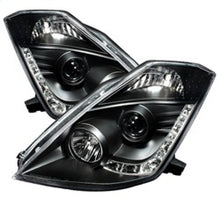 Load image into Gallery viewer, Spyder Nissan 350Z 03-05 Projector Headlights Xenon DRL Blk High H1 Lw D2R PRO-YD-N350Z02-HID-DRL-BK
