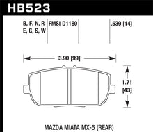 Load image into Gallery viewer, Hawk 2006-2006 Mazda MX-5 Miata Club Spec HPS 5.0 Rear Brake Pads