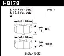 Load image into Gallery viewer, Hawk 06-07 WRX / 89-96 Nissan 300ZX / 89-93 Skyline GT-R HP+ Street Front Brake Pads
