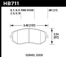 Load image into Gallery viewer, Hawk 13 Subaru BRZ/13 Legacy 2.5i / 13 Scion FR-S DTC-60 Front Race Brake Pads