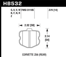 Load image into Gallery viewer, Hawk 06-10 Chevy Corvette (OEM Pad Design) Rear HPS Sreet Brake Pads