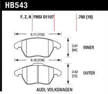 Load image into Gallery viewer, Hawk Audi A3 Quattro / VW EOS / Golf / Jetta / Passat / Rabbit Performance Ceramic Front Brake Pads