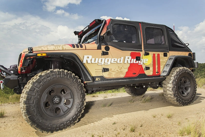 Rugged Ridge XHD Rock Sliders 07-18 Jeep Wrangler JK 4 Door