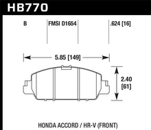 Load image into Gallery viewer, Hawk 13-17 Honda Accord HPS 5.0 Front Brake Pads