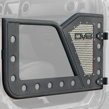 Load image into Gallery viewer, DV8 Offroad Jeep 18+ Wrangler JL / 20+ Gladiator JT Front Rock Doors w/ Perforated Aluminum Mesh - RDJL-01F