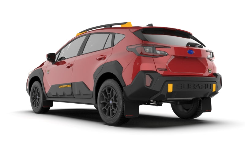 Rally Armor - 2024 Subaru Crosstrek (Wilderness Only) Black UR Mud Flap W/Red Logo - No Drilling Req