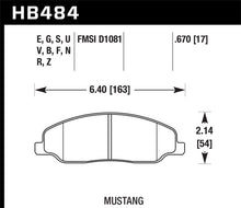 Load image into Gallery viewer, Hawk 2008-2009 Ford Mustang Bullitt 4.6 HPS 5.0 Front Brake Pads