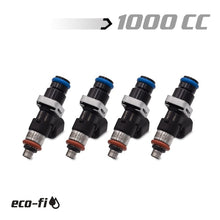 Load image into Gallery viewer, BLOX Racing Eco-Fi Street Injectors 1000cc/min w/1/2in Adapter Honda K Series (Set of 4)