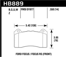 Load image into Gallery viewer, Hawk 2017 Ford Focus HPS 5.0 Front Brake Pads