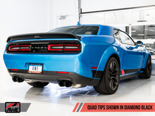 Load image into Gallery viewer, AWE Tuning 2015+ Dodge Challenger 6.4L/6.2L Non-Resonated Touring Edition Exhaust - Quad Black Tips
