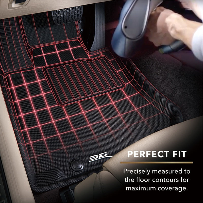 3D MAXpider 2015-2020 Lexus NX/NX Hybrid Kagu 2nd Row Floormats - Black