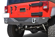 Load image into Gallery viewer, DV8 Offroad 07-18 Jeep Wrangler JK Steel Mid Length Rear Bumper