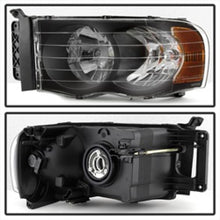 Load image into Gallery viewer, Xtune Dodge Ram 1500 02-05 Amber Crystal Headlights Black HD-JH-DR02-AM-BK