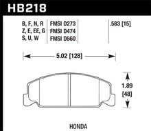Load image into Gallery viewer, Hawk 84-85 Honda Accord / 88-00 Civic / 88-91 CRX 15mm DTC-60 Front Race Brake Pads