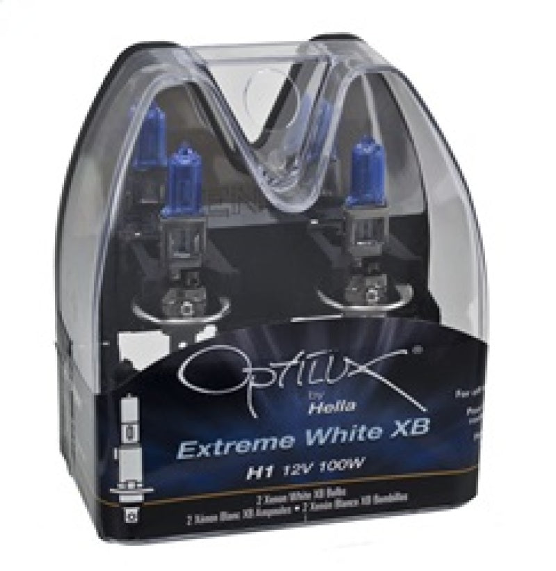 Hella Optilux H1 100W XB Extreme White Bulbs (Pair)
