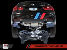 Load image into Gallery viewer, AWE Tuning BMW F3X 340i Touring Edition Axle-Back Exhaust - Chrome Silver Tips (90mm)