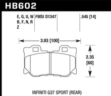 Load image into Gallery viewer, Hawk 10-11 Infiniti FX50 / 09-10 G37 / 09-10 Nissan 370Z DTC-60 Race Rear Brake Pads