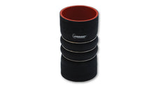 Load image into Gallery viewer, Vibrant 4 Ply Aramid Hump Hose w/3 SS Rings 3in ID x 8in Length - Black