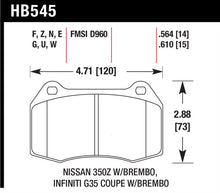Load image into Gallery viewer, Hawk 03-07 G35/350z w/ Brembo Performance Ceramic Street Front Brake Pads