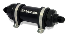 Load image into Gallery viewer, Fuelab 828 In-Line Fuel Filter Long -6AN In/Out 10 Micron Fabric - Black