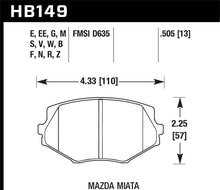 Load image into Gallery viewer, Hawk 94-00 Mazda Miata / 01-03 Miata w/ Standard Suspension DTC-60 Race Front Brake Pads (D635)