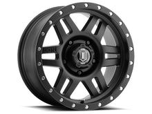 Load image into Gallery viewer, ICON Six Speed 17x8.5 6x5.5 0mm Offset 4.75in BS 108mm Bore Satin Black Wheel