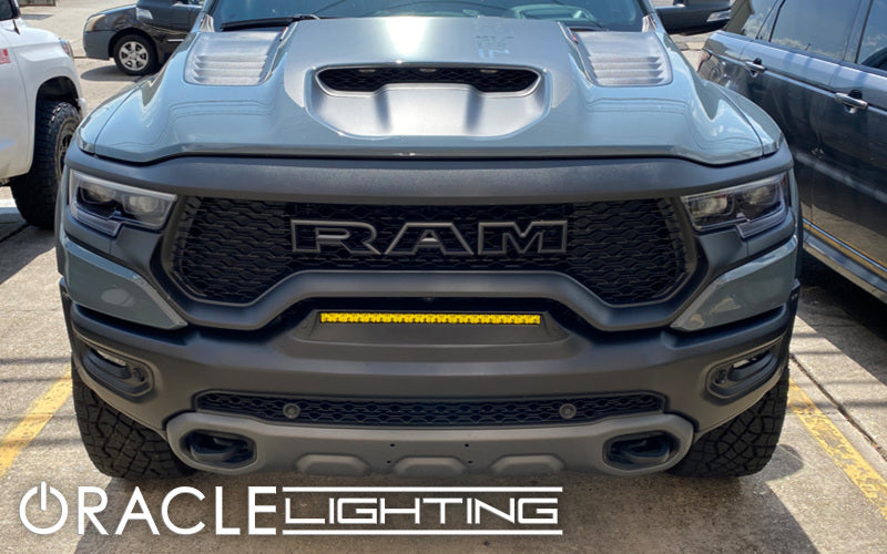 ORACLE Lighting 19-22 RAM Rebel/TRX Front Bumper Flush LED Light Bar System - Yellow SEE WARRANTY