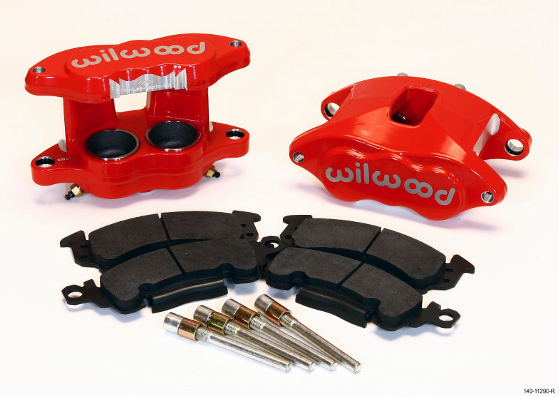 Wilwood D52 Front Caliper Kit - Red 2.00 / 2.00in Piston 1.28in Rotor