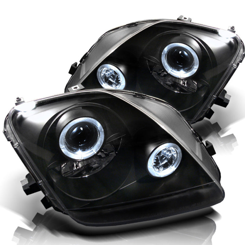 Spyder Honda Prelude 97-01 Projector Headlights LED Halo Black High H1 Low H1 PRO-YD-HP97-HL-BK