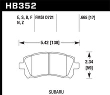 Load image into Gallery viewer, Hawk 1998-2/2002 Subaru Forester L (w/Rear Drum Brakes) High Perf. Street 5.0 Front Brake Pads