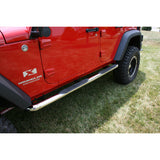 Rugged Ridge 3-In Round Side Step SS 07-18 Jeep Wrangler Unlimited JK