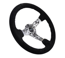 Load image into Gallery viewer, NRG Reinforced Steering Wheel (350mm / 3in. Deep) Blk Suede w/Hydrodipped Digi-Camo Spokes