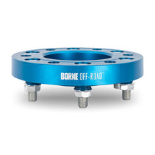 Load image into Gallery viewer, Mishimoto Borne Off-Road Wheel Spacers - 6x139.7 - 78.1 - 38.1mm - M14x1.5 - Blue