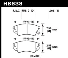 Load image into Gallery viewer, Hawk Camaro V6 Performace Ceramic Street Front Brake Pads