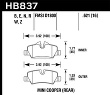 Load image into Gallery viewer, Hawk 14-17 Mini Cooper HPS 5.0 Rear Brake Pads