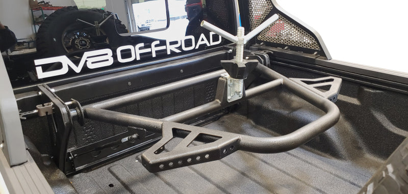DV8 Offroad 2019+ Jeep Gladiator In-Bed Adjustable Tire Carrier - TCGL-01