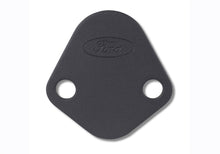 Load image into Gallery viewer, Ford Racing Fuel Pump Block Off Plate - Black Crinkle Finish w/ Ford Oval