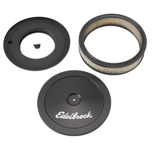 Load image into Gallery viewer, Edelbrock Air Cleaner Pro-Flo Series Round Steel Top Paper Element 10In Dia X 3 5In Black