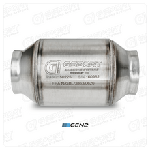 Load image into Gallery viewer, GESI G-Sport 400 CPSI GEN 2 EPA Compliant 2.5in Inlet/Outlet Catalytic Converter-4in x 4in-350-500HP