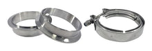 Load image into Gallery viewer, Torque Solution Stainless Steel V-Band Clamp &amp; Flange Kit - 3in (76mm)