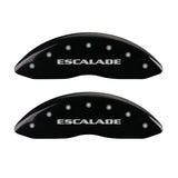 MGP 4 Caliper Covers Engraved Front & Rear Escalade Black finish silver ch
