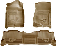 Load image into Gallery viewer, Husky Liners 07-13 GM Escalade ESV/Avalanche/Suburban WeatherBeater Tan Front/2nd Row Floor Liners