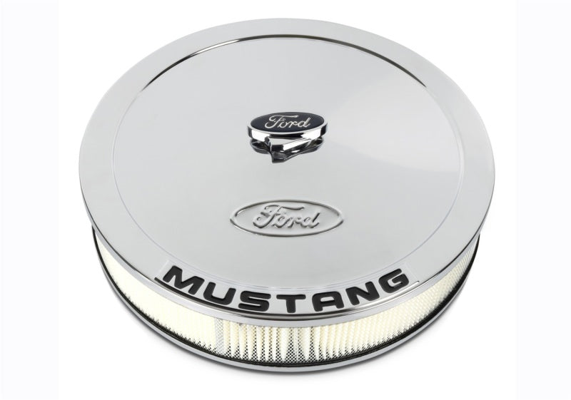 Ford Racing Air Cleaner Kit - Chrome w/Mustang Emblem