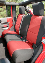 Load image into Gallery viewer, Rugged Ridge Seat Cover Kit Black/Red 07-10 Jeep Wrangler JK 2dr