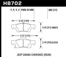 Load image into Gallery viewer, Hawk 11-12 Dodge Durango / 11-12 Jeep Grand Cherokee LTS Rear Street Brake Pads