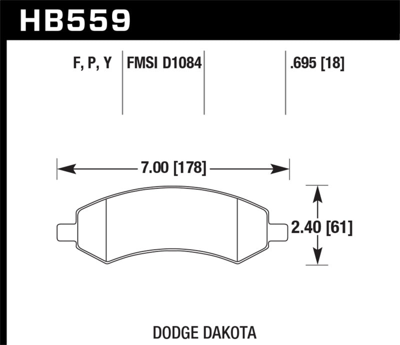 Hawk 06-16 Dodge RAM 1500 / 06-10 Mitsubishi Raider Super Duty Front Brake Pads