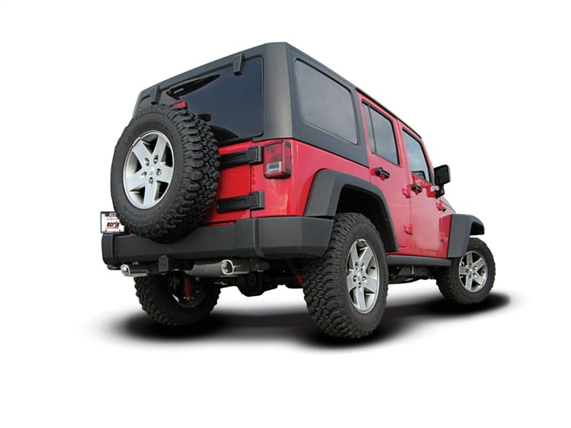 Borla 12-16 Jeep Wrangler 3.6L AT/MT 4WD Single Split Rr Exit Touring Exhaust (rear section only) - Maya Motors Inc.