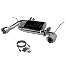 Load image into Gallery viewer, QTP 07-18 Jeep Wrangler 3.6L/3.8L 304SS Screamer Axle Back Exhaust w/4in Tips