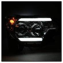 Load image into Gallery viewer, Spyder Toyota Tacoma 12-16 Projector Headlights Light Bar DRL Smoke PRO-YD-TT12-LBDRL-SM